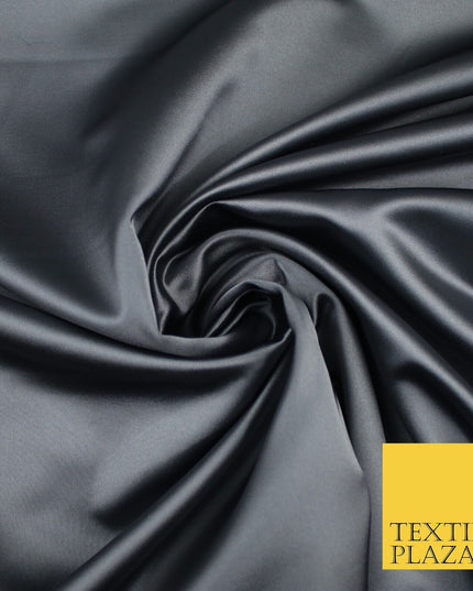 28 COLOURS Luxury Plain Smooth Dull Matt Duchess Bridal Satin Fabric Dress 58"