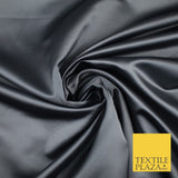 28 COLOURS Luxury Plain Smooth Dull Matt Duchess Bridal Satin Fabric Dress 58"