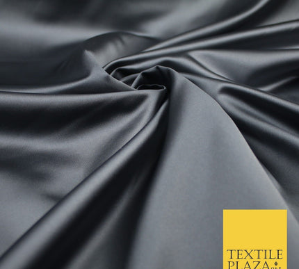 28 COLOURS Luxury Plain Smooth Dull Matt Duchess Bridal Satin Fabric Dress 58"