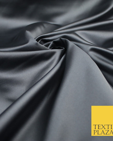 28 COLOURS Luxury Plain Smooth Dull Matt Duchess Bridal Satin Fabric Dress 58"