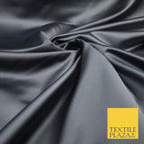 28 COLOURS Luxury Plain Smooth Dull Matt Duchess Bridal Satin Fabric Dress 58"