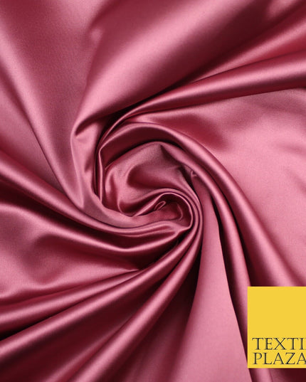 28 COLOURS Luxury Plain Smooth Dull Matt Duchess Bridal Satin Fabric Dress 58"