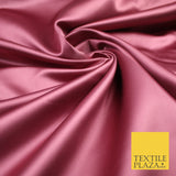 28 COLOURS Luxury Plain Smooth Dull Matt Duchess Bridal Satin Fabric Dress 58"