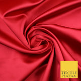 28 COLOURS Luxury Plain Smooth Dull Matt Duchess Bridal Satin Fabric Dress 58"