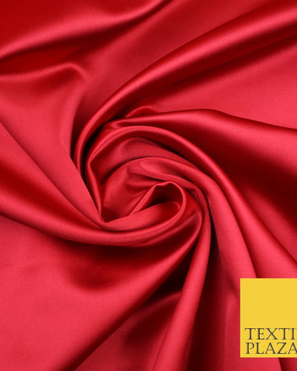 28 COLOURS Luxury Plain Smooth Dull Matt Duchess Bridal Satin Fabric Dress 58"