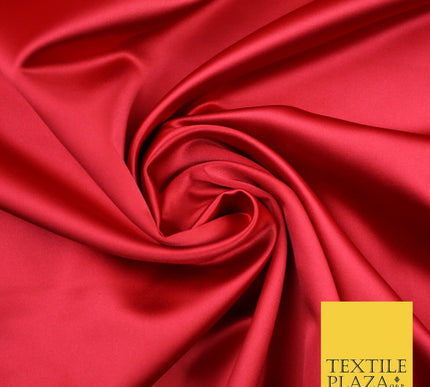 28 COLOURS Luxury Plain Smooth Dull Matt Duchess Bridal Satin Fabric Dress 58"