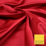 28 COLOURS Luxury Plain Smooth Dull Matt Duchess Bridal Satin Fabric Dress 58"