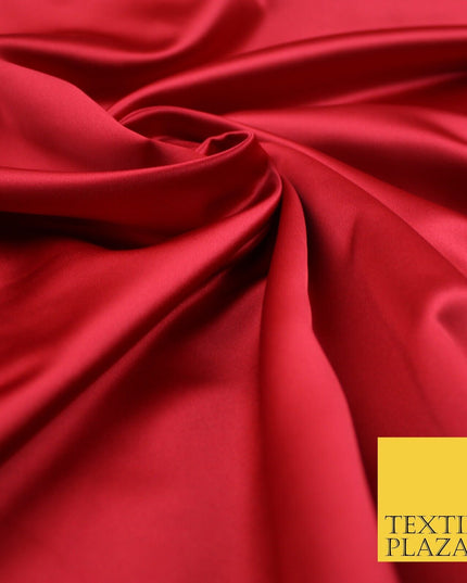 28 COLOURS Luxury Plain Smooth Dull Matt Duchess Bridal Satin Fabric Dress 58"