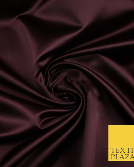 28 COLOURS Luxury Plain Smooth Dull Matt Duchess Bridal Satin Fabric Dress 58"