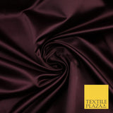28 COLOURS Luxury Plain Smooth Dull Matt Duchess Bridal Satin Fabric Dress 58"
