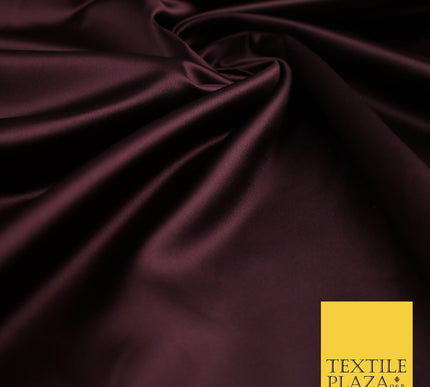 28 COLOURS Luxury Plain Smooth Dull Matt Duchess Bridal Satin Fabric Dress 58"