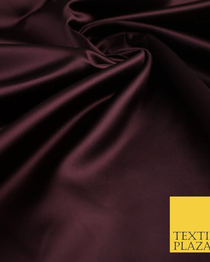 28 COLOURS Luxury Plain Smooth Dull Matt Duchess Bridal Satin Fabric Dress 58"
