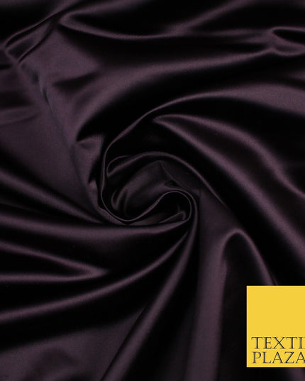 28 COLOURS Luxury Plain Smooth Dull Matt Duchess Bridal Satin Fabric Dress 58"