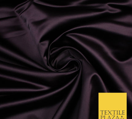 28 COLOURS Luxury Plain Smooth Dull Matt Duchess Bridal Satin Fabric Dress 58"