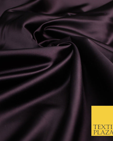 28 COLOURS Luxury Plain Smooth Dull Matt Duchess Bridal Satin Fabric Dress 58"