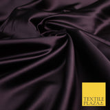 28 COLOURS Luxury Plain Smooth Dull Matt Duchess Bridal Satin Fabric Dress 58"