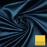 28 COLOURS Luxury Plain Smooth Dull Matt Duchess Bridal Satin Fabric Dress 58"