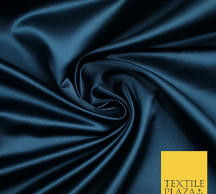 28 COLOURS Luxury Plain Smooth Dull Matt Duchess Bridal Satin Fabric Dress 58"