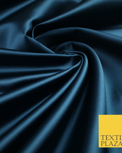 28 COLOURS Luxury Plain Smooth Dull Matt Duchess Bridal Satin Fabric Dress 58"