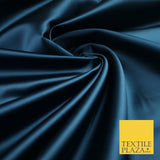 28 COLOURS Luxury Plain Smooth Dull Matt Duchess Bridal Satin Fabric Dress 58"