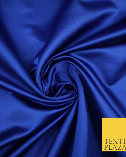 28 COLOURS Luxury Plain Smooth Dull Matt Duchess Bridal Satin Fabric Dress 58"