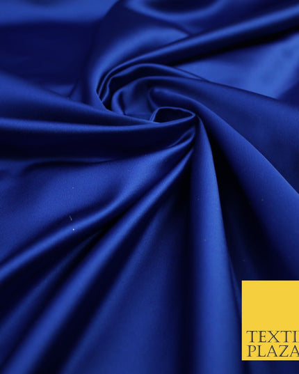 28 COLOURS Luxury Plain Smooth Dull Matt Duchess Bridal Satin Fabric Dress 58"