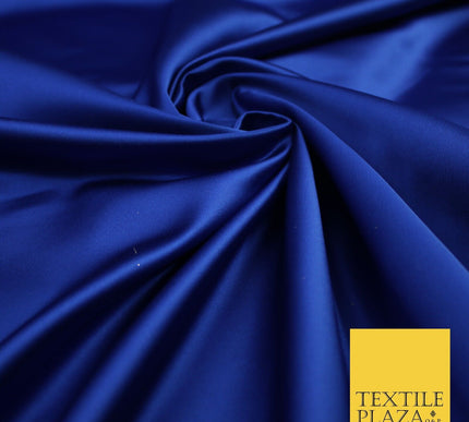 28 COLOURS Luxury Plain Smooth Dull Matt Duchess Bridal Satin Fabric Dress 58"