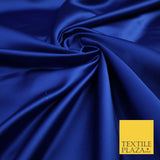 28 COLOURS Luxury Plain Smooth Dull Matt Duchess Bridal Satin Fabric Dress 58"
