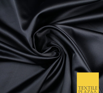 28 COLOURS Luxury Plain Smooth Dull Matt Duchess Bridal Satin Fabric Dress 58"