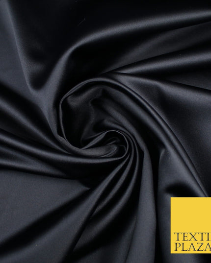 28 COLOURS Luxury Plain Smooth Dull Matt Duchess Bridal Satin Fabric Dress 58"