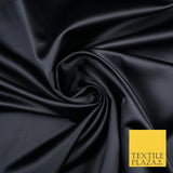 28 COLOURS Luxury Plain Smooth Dull Matt Duchess Bridal Satin Fabric Dress 58"