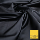 28 COLOURS Luxury Plain Smooth Dull Matt Duchess Bridal Satin Fabric Dress 58"