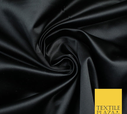 28 COLOURS Luxury Plain Smooth Dull Matt Duchess Bridal Satin Fabric Dress 58"