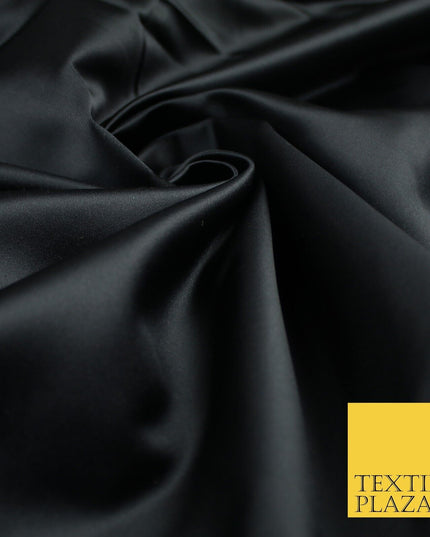 28 COLOURS Luxury Plain Smooth Dull Matt Duchess Bridal Satin Fabric Dress 58"