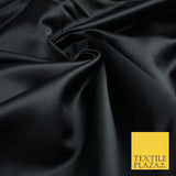 28 COLOURS Luxury Plain Smooth Dull Matt Duchess Bridal Satin Fabric Dress 58"