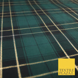 Green Black Rocket Plaid Metallic Check Tartan Dupion Faux Raw Silk Fabric 9645