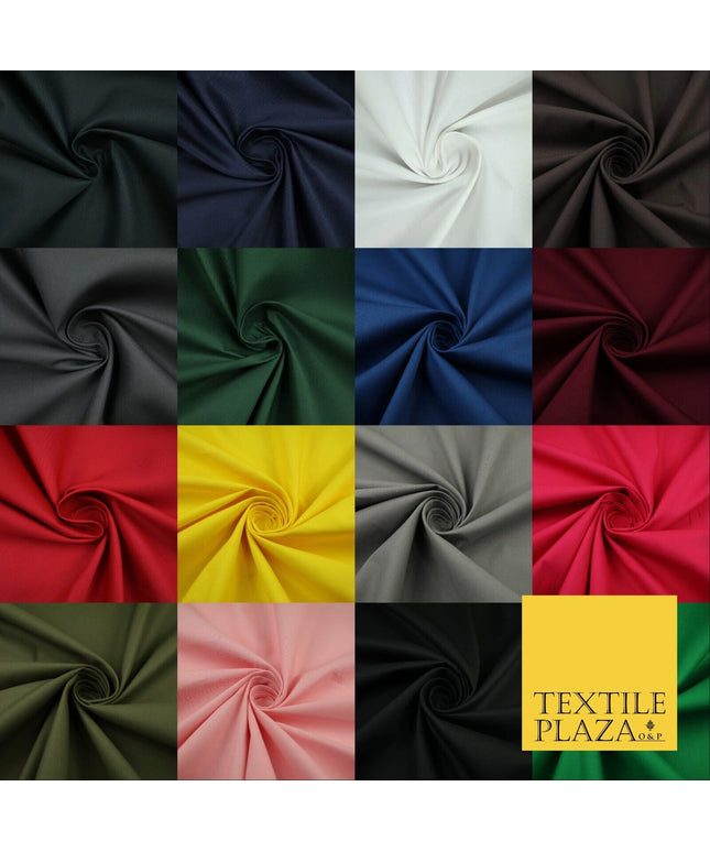 16 COLOURS - 100% Cotton Drill Fabric Twill Upholstery Uniform Workwear Craft