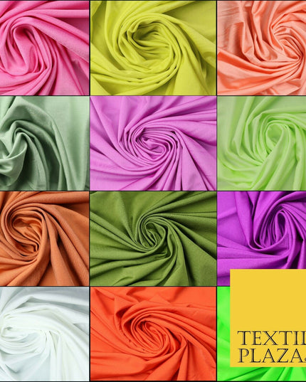 Premium Plain Stretch Spandex Elastane Stretch Fabric Dancewear Sports 65" Wide