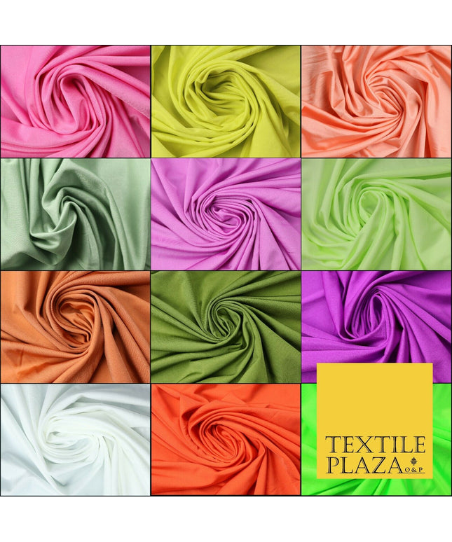 Premium Plain Stretch Spandex Elastane Stretch Fabric Dancewear Sports 65" Wide