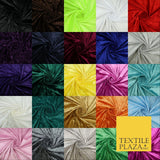 25 COLOURS - Crushed Velvet Stretch Fabric Material Backdrop Cushions Curtains