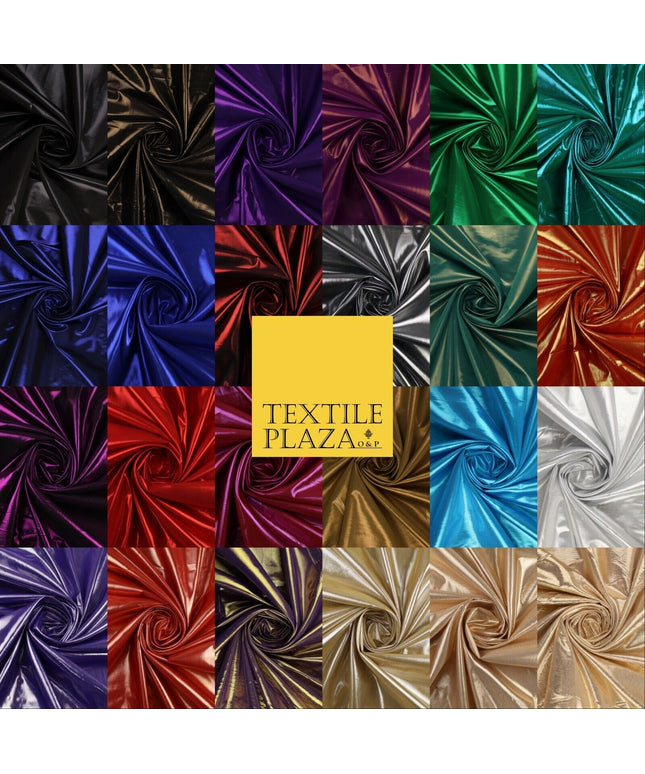 24 COLOURS - Metallic Two Tone Lame Fabric Shiny Mirror Foil Dancewear Costume