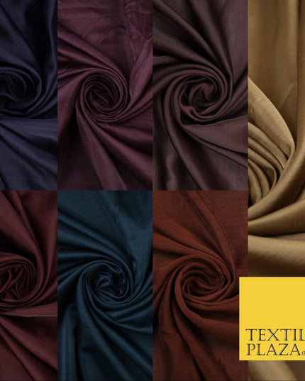 7 COLOURS - High Quality Soft Faux Dupion Raw Silk Dress Bridal Craft Fabric 56"