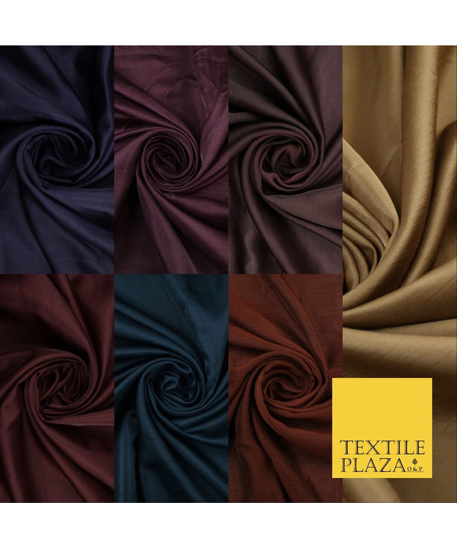 7 COLOURS - High Quality Soft Faux Dupion Raw Silk Dress Bridal Craft Fabric 56"