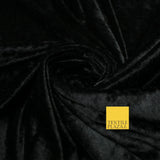 25 COLOURS - Crushed Velvet Stretch Fabric Material Backdrop Cushions Curtains