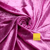 25 COLOURS - Crushed Velvet Stretch Fabric Material Backdrop Cushions Curtains