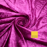 25 COLOURS - Crushed Velvet Stretch Fabric Material Backdrop Cushions Curtains