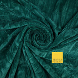 25 COLOURS - Crushed Velvet Stretch Fabric Material Backdrop Cushions Curtains