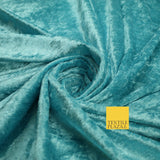 25 COLOURS - Crushed Velvet Stretch Fabric Material Backdrop Cushions Curtains