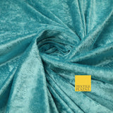 25 COLOURS - Crushed Velvet Stretch Fabric Material Backdrop Cushions Curtains
