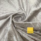 25 COLOURS - Crushed Velvet Stretch Fabric Material Backdrop Cushions Curtains